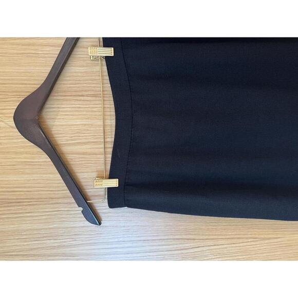 St. John Basics Black Knit Skirt Size 10 Stretch Classic Pencil Midi Career - Picture 6 of 6